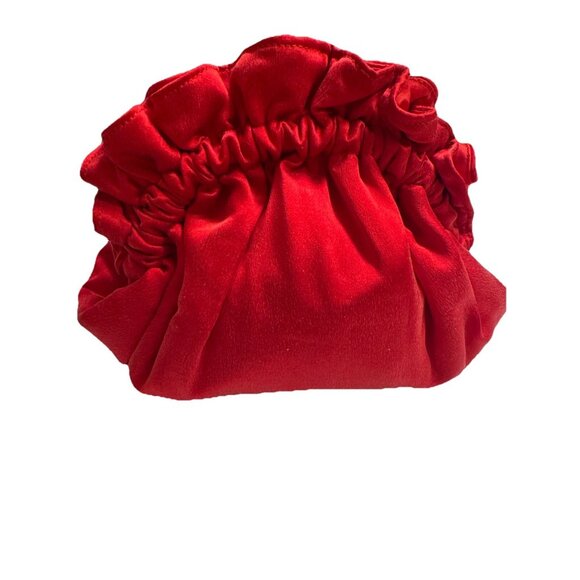 Vintage LETTY Red Evening Purse with Rhinestone Floral Embellishment NWT - Picture 9 of 12